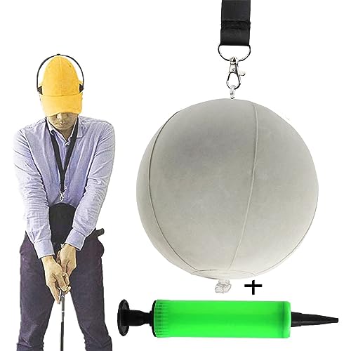 Golf Smart Ball, Golf Swing Trainer Aid, Golf Impact Ball with Inflator
