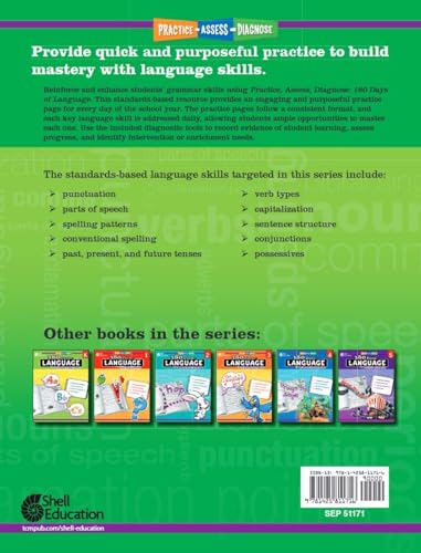 Shell Education SEP51171 180 Days Of Language For Sixth Grade thumb #1