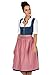 Stockerpoint Damen Dirndl Roseline Kleid für besondere Anlässe, blau-Altrosa, 38
