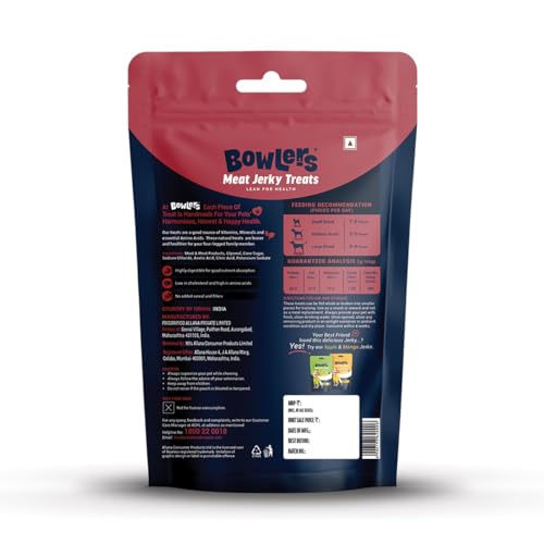 Image of Bowlers Dog Treats Meat Jerky| 70g | High on Protien |Low in Fat | Grain Free | Handmade Treats