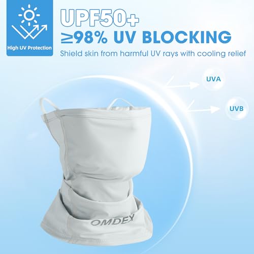 Image of OMDEX Cooling Neck Gaiter Face Cover for Sun Protection UPF 50+ UV Face Mask for Men Women Fishing Cycling Hiking