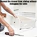 Litoexpe Non-Slip Drawer Stops, Clear PVC Plastic Drawer Stoppers for Furniture Chest Drawer Bottom Repair Tool Replacement, with Stainless Steel Screws, 2
