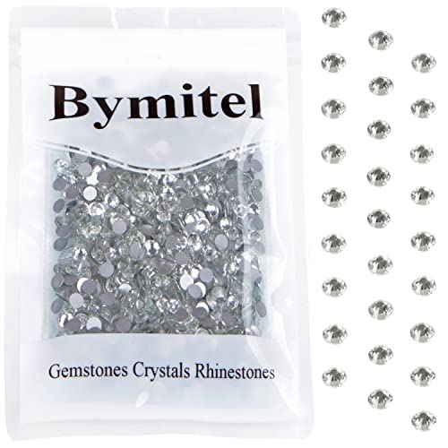 Image of 1440PCS Art Nail Rhinestones non Hotfix Glue Fix Round Crystals Glass Flatback for DIY Jewelry Making with one Picking Pen (ss20 1440pcs, Clear Crystal)