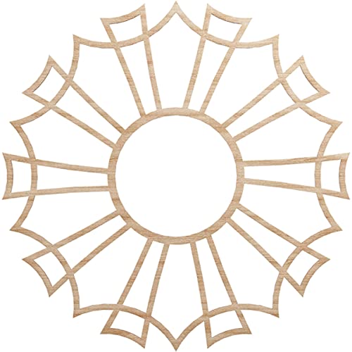 Image of Ekena Millwork 32 inchOD x 11 1 /4 inchID x 3 /8 inchT Augustus Wood Fretwork Pierced Ceiling Medallion, Alder