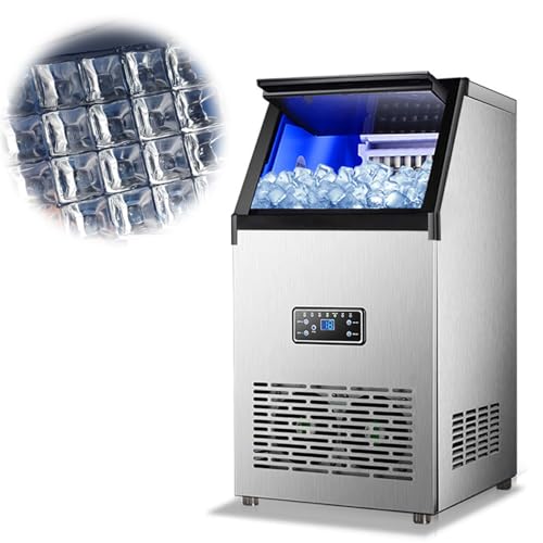 Máquina comercial de hielo, capacidad 80kg/24H acero inoxidable