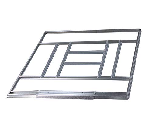 GARDIUN KIS12136 - Metallhaus London; 5,71 m², Außenbereich, 206 x 277 x 187 cm, verzinkter Stahl, silbern / weiß – Bild 3