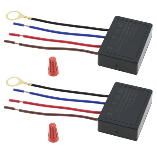 Create idea 2 Pezzi 220V3A Interruttore Della Luce A 3 Vie Touch Lampada Dimmer Lampada Da Tavolo Dimmer Modulo Di Controllo Della Lampada Sensore Accessori Per Lampada Da Scrivania Terra Parete