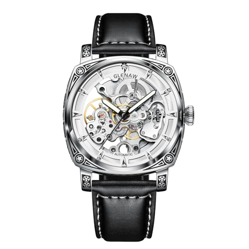 Montre automatique sculptée homme pour un style rétro élégant au quotidien