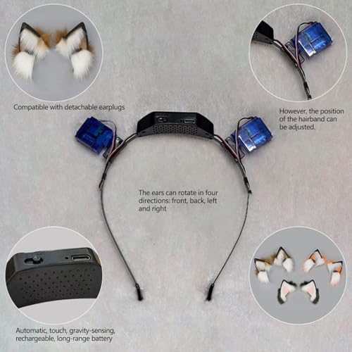 KMGDM Diadema desmontable de control táctil automático con sensores de gravedad, accesorio de disfraz de motor para deportes y uso diario - imagen 7