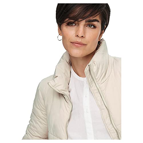 JDY Damen Jdynewerica Short Padded Jacket OTW Noos Steppjacke, Moonbeam/Detail:Silver Zipper, S EU