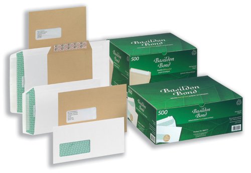 Basildon BondM80120 Envelopes Pocket Peel and Seal 100gsm White C4 [Pack of 250]