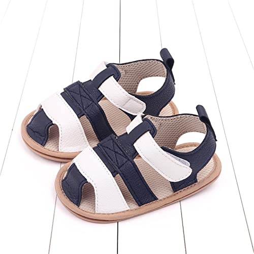 Baby Boys Girls Squeaky Sandals Infant Toddler Closed-Toe Anti-Slip Premium Rubber Sole First Walkers Rome Shoes2