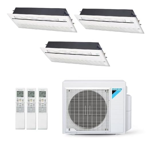 Ar-Condicionado Multi Split Inverter Daikin 24.000 BTUs (3x Evap Cassete 1 Via 9.000) Quente/Frio 220V