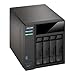 Produktbild Asustor AS6104T 4-Bay NAS System (Intel Celeron 1,6GHz Dual-Core Prozessor (Braswell), 2GB RAM (upgradefähig bis 8 GB), 2x Gigabit-LAN, HotSwap, JBOD, Raid 0, 1, 5, 6, 10) schwarz