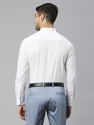 Image of Thomas Scott Men's Cotton Slim Fit 100% Formal Shirt with Spread Collar and Full Sleeves