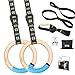 GHB Gymnastic Rings Wooden Gym Rings 1.25