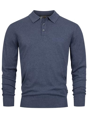 Indicode Herren INChips Pullover aus 80% Baumwolle mit Polokragen |...