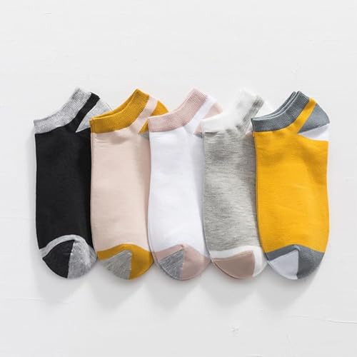 Image of MOMISY Men's Premium Cotton Cushion Ankle length Socks, (Multicolor) Pack of 5 (Free Size)