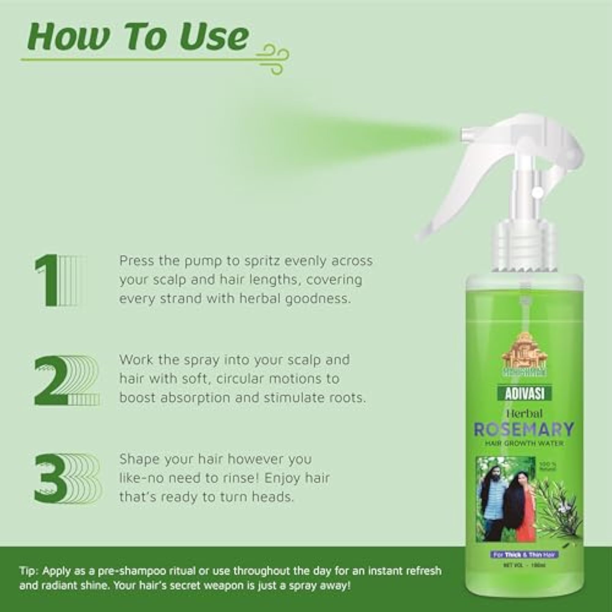 Mahishmati Adivasi Rosemary Hair Growth Spray, 100ml