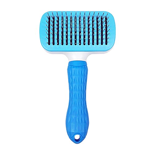 Enjovdery Pet Grooming Brush, Deshedding Tool Effectively Reduces Shedding with Steel Needle Comb Retractable Dog Cat Hair Removal Brush for All Pet Sizes Keeping Clean - Thumbnail 7