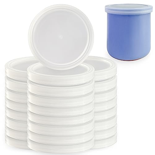 Yogurt Jar Lids for La Fermiere (24pcs) - Plastics Jar Lids for La Fermire Yogurt Jars 4.9oz Sealing plastic lids