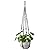 Mkono Macrame Plant Hanger Indoor Hanging Planter Basket with Wood Beads Decorative Flower Pot Holder No Tassels for Indoor Outdoor Boho Home Decor 35 Inch (POTS NOT Included)