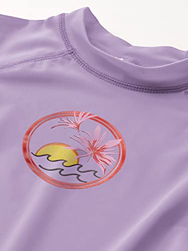 Image of Kanu Surf Girls' Karlie Rash Guard UPF 50+ Sun Protection Short Sleeve Swim Shirt