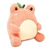 Cuddle Barn PlushGoals - Peach Wawa | Super Soft Cute Kawaii Froggie Dressed As Fruit Collectible Stuffed Animal Plush Toy, 9 inches