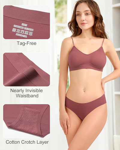 5-Count LEVAO Women's Seamless No-Show Hipster Underwear (S-L, Multicolor) from - image 4