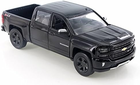 Motor Max 2017 Chevy Silverado 1500 Z71 Crew Cab, Black 74348D - 1/24 Scale Diecast Model Toy Car but NO Box