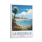 PuPLuM La Rochelle Vintage-Reiseposter mit französischem 