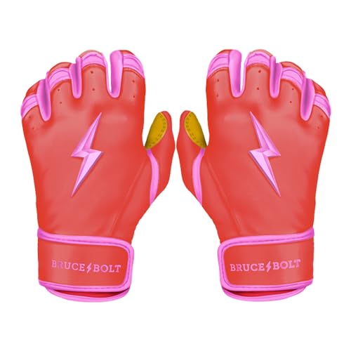 BRUCE BOLT Bader Signature Series Short Cuff Pink Batting Glove - Pink XXLarge