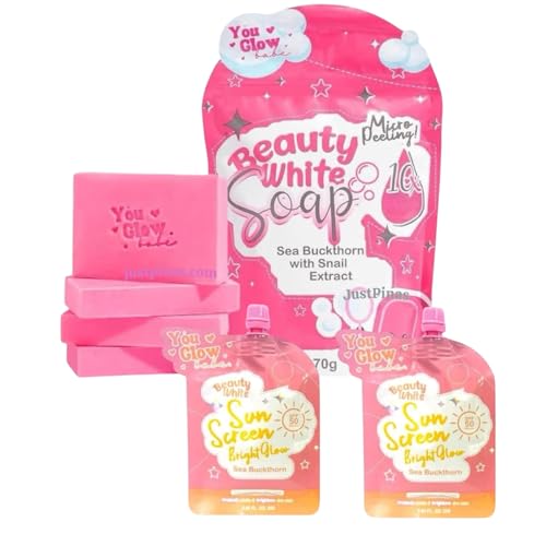 5 Bars You Glow Babe Beauty White Soap + You Glow Babe Sunscreen Twin-Pack