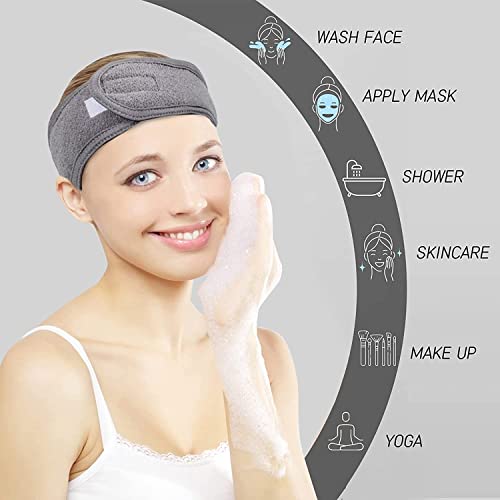 3 fasce per capelli per il viso, per la doccia