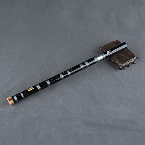 Bamboo Clarinet Vertical Flute With Clear Line Chinese Handmade Musical Instrument (Black-C Key) #TOP1