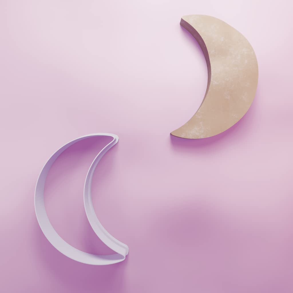 Moon Shape Cookie Cutter - 3 Sizes, White, 7cm - Image 4