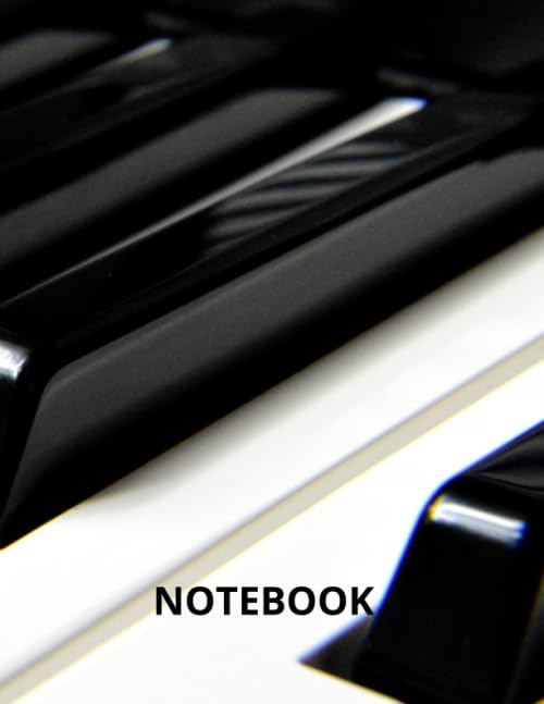 notebook: piano cover notebook : lined notebook for Journal Doodling, Sketching and Notes -122 Pages - Large (8.5 x 11 inches)