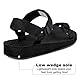 riemot Sandalen Herren Bequeme Sommerschuhe Leichte Sportsandalen Sommer Schuhe ideal für Strand und Outdoor Schwarz 43EU