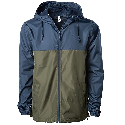 Global Blank Men's Windbreaker Jacket Lightweight Water-Resistant Windbreakers for Men