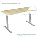 VIVO Light Wood 60 x 24 inch Universal Solid One-Piece Table Top for Standard and Sit to Stand Height Adjustable Home and Office Desk Frames, DESK-TOP60C