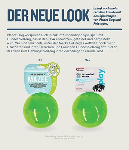 Planet Dog Orbee-Tuff Mazee - Intelligenzspielzeug für Hunde - interaktiver Snackball - Grün
