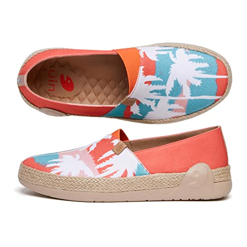 Image of UIN Shoes for Women Slip On Sneakers Comfortable Lightweight Barefoot Travel Art Painted Casual Loafers