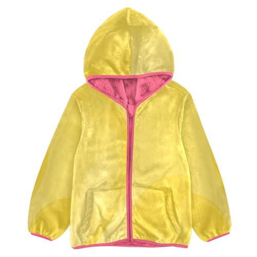 GuoChe Light Yellow Pattern Boys Sherpa Jacket