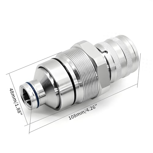Image of AT406475 7246802 Hydraulic Female Flat Face Quick Coupler Compatible with Bobcat 753 763 773 863 864 883 A770 Johnn Deeree 318E 319E 320E, 7249643 47396761 V1311-77150 373-6968