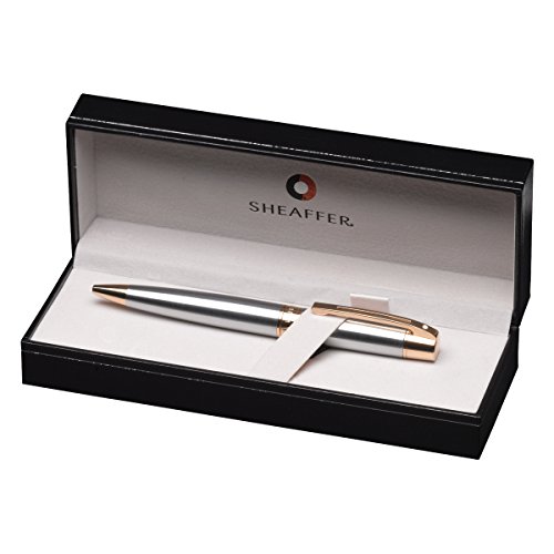 Sheaffer 300 Gold Tone Trim Ballpoint, Brushed Chrome (E2932751) #TOP1