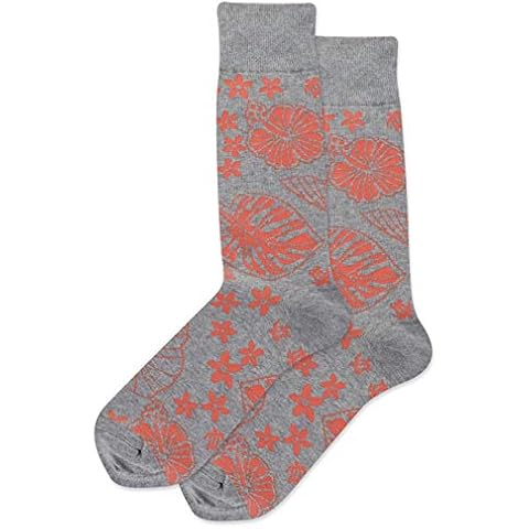 Hot Sox Men's Tropical Floral Crew Socks Cover