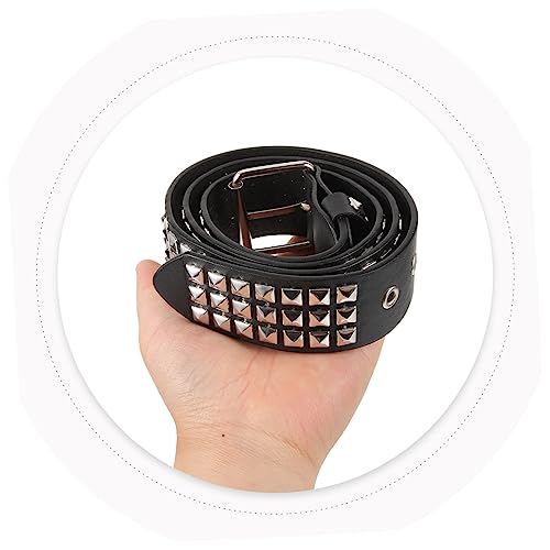 BESPORTBLE Punk Style Leather Belt for Men Women Versatile Waist Punk Belt with Unique Design for Festivals Parties and Daily Wear Fashionable Accessory for Jeans and Outfits4