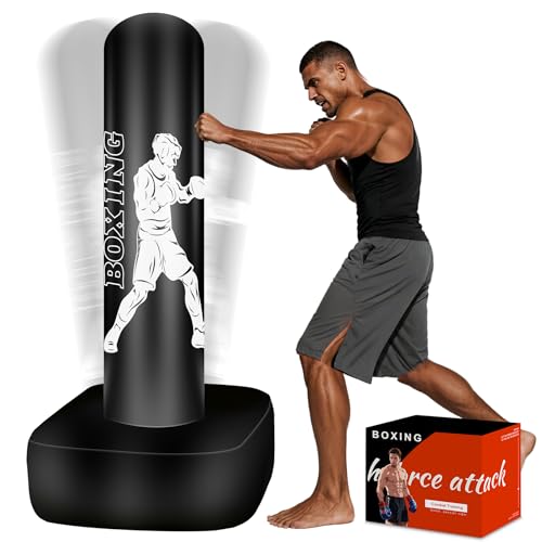 Vobab Freestanding Punching Bag with Stand for Adults Teens, Heavy Boxing Bag, 70\" Boxing Equipment Bag Kickboxing Bag, Women Men Heavy Bag for Beginners Muay Thai MMA Training Fitness