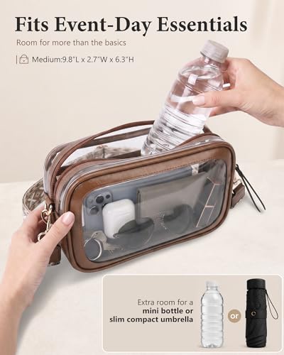 Image of Wuflyover Clear Bag for Stadium Events, Clear Crossbody Purse for Women