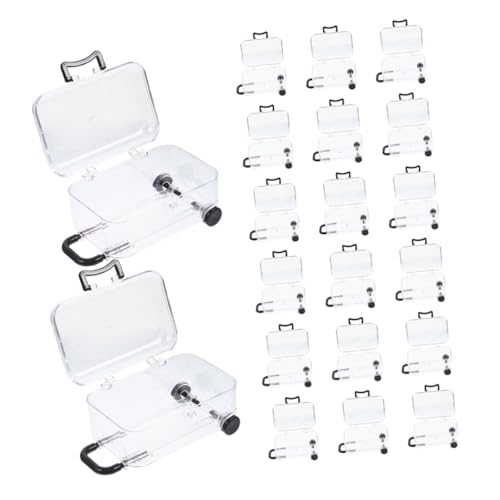 DOITOOL 24個透明ミニスーツケースキャンディボックスチック製小型